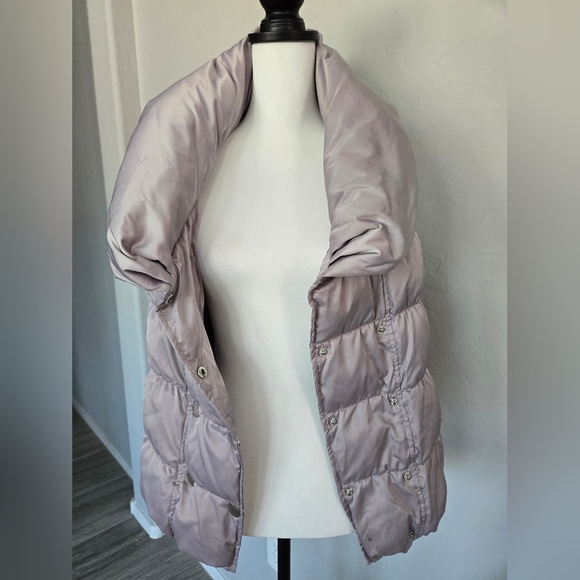 Pale Pink Quilted Down Puffer Vest Double Breasted Ever New Melbourne Woman Sz 8 - Picture 7 of 15